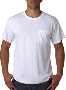 Camisetas de Manga Corta para Hombre, Estilo Informal, Cuello Redondo, 100% Algodón Grueso, con Bolsillo y Logotipo en la Parte Delantera - Product Image 2