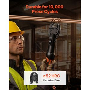 Utensili a pressione compatte serie 7/8 pollici con ganasce in acciaio temprato 52 HRC per applicazioni HVAC/R ad alta pressione, compatibili con piegatubi - Product Image 4
