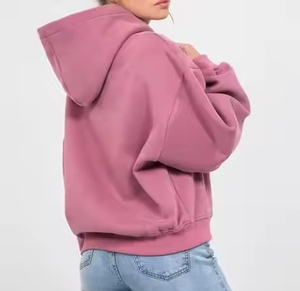 เสื้อฮู้ดผู้หญิงสีชมพูทรงหลวมแบบสบายๆ  ผ้าฟลีซ 100% ผ้าฝ้าย  สำหรับฤดูหนาว  ยี่ห้อ CAULT ARRAY - Product Image 6
