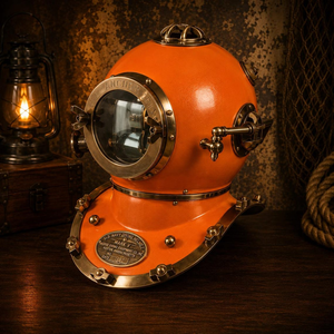 Réplique du casque de plongée Mark V de la marine américaine, casque de plongée en eau profonde, décoration nautique maritime, objet de collection de style vintage, thème océanique - Product Image 1
