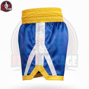 Shorts de boxe en polyester respirant de qualité supérieure - Couleurs et logo personnalisés - Entraînement professionnel pour MMA/Kickboxing - Product Image 3