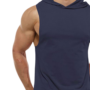 Débardeur à capuche sans manches pour homme, haut de gamme, respirant, pour la gym et l'entraînement, vêtements de fitness, personnalisable OEM ODM, marque privée, vente en gros - Product Image 4