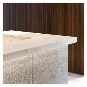 Dalles en porcelaine émaillée à texture sculptée 3D, aspect pierre naturelle, 60x120cm, 60x60cm, 80x160cm, pour revêtement mural de projets hôteliers - Product Image 6