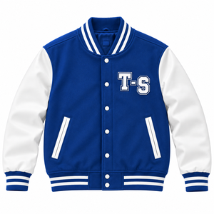 <b>Track</b> Stuff Custom <b>Mens</b> Varsity Letterman <b>Jacket</b> Wool Cotton Stand Collar Custom Embroidered Logo Front Streetwear Winter - Product Image 5
