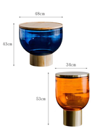 Table basse ronde en verre moderne personnalisée de designer, de luxe, rouge et verte, pour salle de sport, bar, canapé, décoration, meuble d'appoint