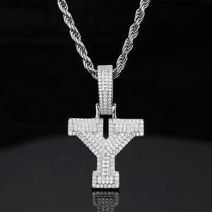 Pendentif Lettre Personnalisé en Moissanite VVS Certifiée GRA, en Argent 925, Bijou Hip-Hop Glaçé pour Homme, Idéal pour les Fêtes - Product Image 4