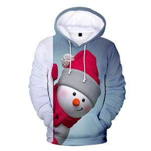 เสื้อฮู้ดอนิเมะแบบยูนิเซ็กซ์ สีพื้น สำหรับฤดูใบไม้ร่วง ไซส์พลัส ดีไซน์แบบซับลิเมชั่น รับผลิตแบบ OEM ODM เสื้อผ้าคริสต์มาส - Product Image 6