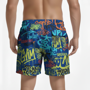 Shorts de sport en mesh pour homme, extensibles dans quatre directions, écologiques, coupe-vent, respirants, séchage rapide, construction durable, poches - Product Image 3