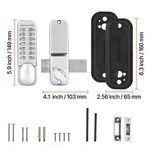 Serratura Meccanica Regolabile a 14 Tasti per Porta con Manopola, Serie Serrature per Mobili - Product Image 4