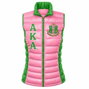 Zeta | Phi | Beta Customized Puffer Vest Quilted Gilet High Quality Varsity <b>Padded</b> Vest Women's Insulated Gilet - Product Image 3