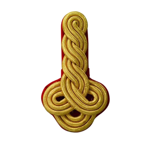 Nouvelles épaulettes torsadées OEM de qualité supérieure 2026 pour uniforme de cérémonie, avec cordons et nœuds, couleur personnalisée découpée au laser or, pour épaulettes de grade. - Product Image 1