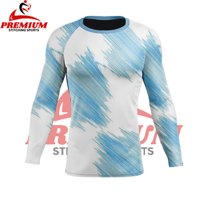 Nuevo Diseño, Mejor Calidad, Camiseta Deportiva Transpirable para Adultos, MOQ Bajo, Venta al Por Mayor, Color en Contraste, Camiseta de Manga Larga para Hombre, Spandex y Poliéster - Product Image 4