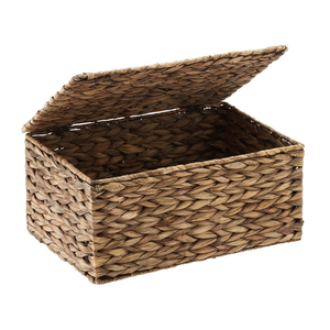 Cesta de almacenamiento para toallas de baño de jacinto de agua Almacenamiento decorativo para centros turísticos de sala de estar y compradores minoristas - Product Image 5