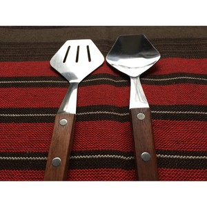 Eco-friendly wood salad servers Round handle salad <b>tools</b> Manual use salad servers Most demanded salad servers - Product Image 2