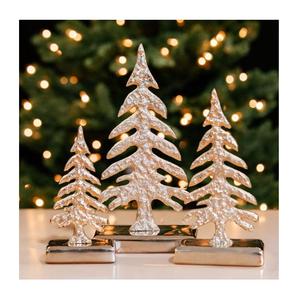 ต้นคริสต์มาสโลหะอะลูมิเนียมทำมือสไตล์โมเดิร์น ของตกแต่งบ้านแบบตั้งโต๊ะ เป็นมิตรกับสิ่งแวดล้อม ราคาประหยัด - Product Image 4