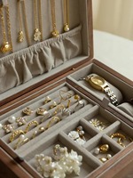 Boîte de rangement décorative de luxe en bois avec miroir pour la décoration de table, nouvelle boîte de rangement de luxe pour l'emballage de cadeaux