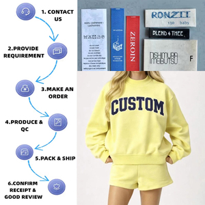 Sudadera Personalizada con Estampado Frontal para Mujer, Cuello Redondo, Estilo Universitario, 100% Algodón, Ropa Urbana, Forro Polar, Resistente al Viento - Product Image 2