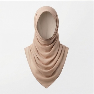 Hiyab de Chifón de Color Sólido para Mujer, Transpirable, para Uso Diario, Pañuelo Étnico de Oriente Medio - Product Image 1
