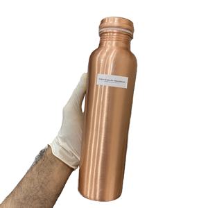 Botella de agua de cobre liso con acabado mate de 950ml, ecológica y portátil para uso en exteriores o en la oficina, personalizable. IEI 10 - Product Image 1