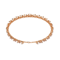 Bracelet en diamant rond cultivé en laboratoire avec halo, en or jaune 14 carats |   Bijoux ethniques tendance de créateur, unisexes, avec diamants, 15g