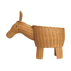 Hermosa Cesta de Mimbre con Forma de Burro para Guardar Juguetes, Ropa y Libros en la Habitación de los Niños - Product Image 2