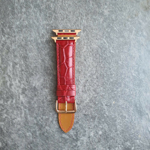 Bracelet de montre Luxali WS-HM44 en cuir de crocodile véritable, boucle en acier inoxydable, couleurs et logo personnalisables, Vietnam - Product Image 5