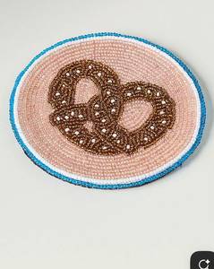 Elegant Handcrafted Embroidery <b>Beaded</b> <b>Coaster</b> with Intricate Floral Design for Stylish Table Décor - Product Image 4