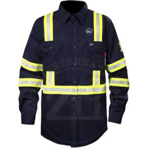 Chemise de sécurité pour soudeurs ZUNEZI INTERNATIONAL ZI-7089 en coton FRC, résistante au feu, avec coutures soudées anti-vapeur, niveau de protection 300C-500C - Product Image 1