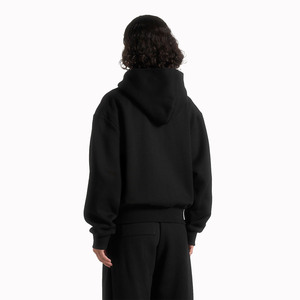 Conjunto de Sudadera con Capucha y Pantalones Deportivos para Mujer, Color Negro, Cierre Completo, Felpa Gruesa, Cintura Elástica, Dos Piezas, para Marcas Personalizadas, Venta al Por Mayor OEM - Product Image 2