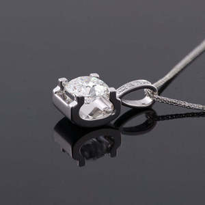 Pendentif Hip Hop de Luxe en Diamant de Laboratoire, Plaqué Or et Rhodium, Coupe Brillante, Bijou Fantaisie Léger pour Femme, Idéal Cadeau - Product Image 5