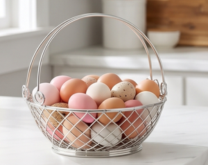 Elegant Metal <b>Wire</b> <b>Storage</b> <b>Basket</b> with Handle For Home Decoration And Neatening Multi Purpose Use Stylish Home Accent - Product Image 4