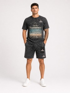 Conjunto Casual de Verano/Otoño para Hombre, Camiseta y Pantalones Cortos Suaves y Transpirables para Playa y Vacaciones, Servicio OEM, Colores Personalizados, Mejor Calidad - Product Image 5
