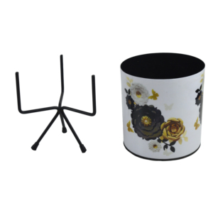 Pot de fleurs décoratif imprimé de motifs floraux colorés, idéal pour la décoration de plantes vertes, pots et jardinières pour la décoration de la maison, vaisselle florale - Product Image 6
