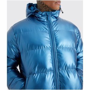 Oversized Glossy Puffer Jacket Waterproof Winter Glossy Puffer Jacket Custom Logo Hooded Lightweight Shiny <b>Bubble</b> <b>Coat</b> - Product Image 3