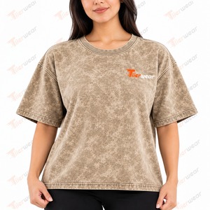 เสื้อยืดลำลองผู้หญิงไซส์ใหญ่ ผ้าฝ้าย 100% 200 GSM ซักแล้วแห้งไว ระบายอากาศดี ทรงหลวม คอกลม ผลิตโดยโรงงาน OEM รับผลิตตามแบบ - Product Image 2