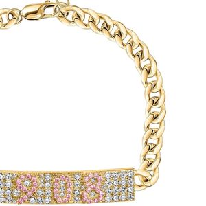 Bracelet chaîne en cristal doré avec breloque barre en strass colorés, élégant accessoire de mode pour femmes et jeunes filles, idéal pour les soirées - Product Image 5