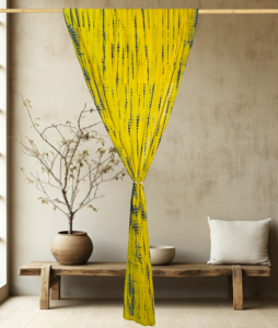 ผ้าม่านพิมพ์ลายมัดย้อมสีสันสดใส ผ้าฝ้ายเนื้อนุ่ม สำหรับตกแต่งหน้าต่างบ้าน ห้องนอน ห้องนั่งเล่น คาเฟ่ โรงแรม ขายส่งอินเดีย - Product Image 3