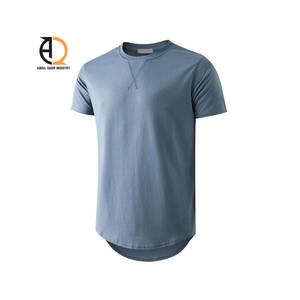 T-shirt en coton tricoté 100 % respirant pour homme et femme, nouveau modèle d'été uni, décontracté, style hip-hop, manches courtes, coupe oversize, avec logo frontal - Product Image 5