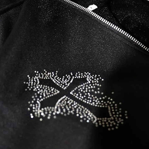 Custom 2026 Men And Women <b>Rhinestone</b> Cross Zip Hoodie Streetwear Graphic Hooded Sweatshirt Casual Full Zip <b>Jacket</b> - Product Image 5