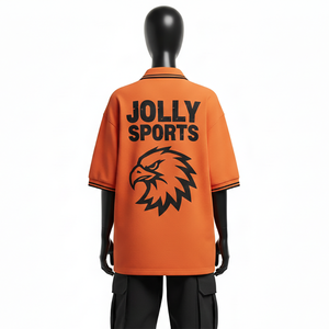 Polo de Piqué de Algodón Premium Transpirable para Mujer, 240 GSM, Naranja y Negro, Cuello Acanalado, Logotipo Personalizado con Transferencia Térmica, Camiseta Polo para Mujer - Product Image 2