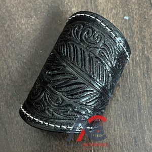 Nouveau porte-bandana en cuir fait main, style western, avec anneau floral, élégant, pour tenues de cowgirl et de cowboy - Product Image 1