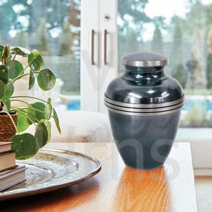 โกศบรรจุอัฐิสีน้ำเงินเมทัลลิกขนาดใหญ่ โกศโลหะสำหรับงานศพและอนุสรณ์สำหรับผู้ใหญ่ สำหรับใส่เถ้ากระดูกมนุษย์ ผู้ผลิตและจำหน่ายแบบ OEM ODM - Product Image 5