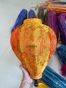 Takimex Oriental Handcrafted Silk and Bamboo <b>Lantern</b> for Home Restaurant Coffee Shop New Year Decorative Ambience - Product Image 2