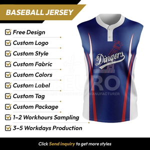 Camiseta de Béisbol sin Mangas, Cuello en V, Unisex, Cierre de Botones, Franja Deportiva, Personalizable para Equipos, Antibacteriana, 100% Poliéster, Impresión Sublimada - Product Image 2