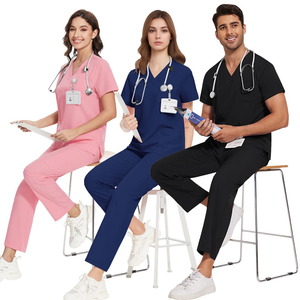 Blouse de laboratoire légère à col en V 100 % coton, séchage rapide, manches courtes, détection d'aiguilles, unisexe, sans couture, écologique, pour hôpital - Product Image 5