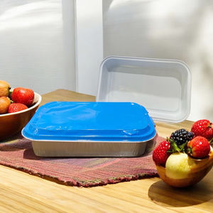 Rectangular Disposable <b>Aluminum</b> <b>Foil</b> Container <b>Tray</b> for Takeaway for Airline Food Service - Product Image 1