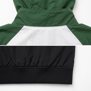 Chaqueta Cortavientos Impermeable con Capucha y Bloques de Color en la Parte Delantera, Diseño Personalizado con Logotipo, para Hombre, Estilo Urbano, para Correr y Actividades al Aire Libre - Product Image 3