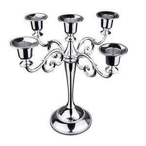 Magnifique porte-bougie décoratif avec support en métal poli pour la décoration d'éclairage de mariage, de festival ou de maison - Product Image 4