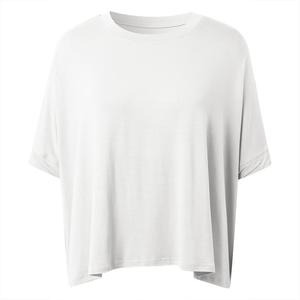 Women's Oversized Batwing Sleeve Crew Neck T-Shirt Solid Color Knitted Loose Fit Plus Size <b>Drop</b> Shoulder Short Sleeve Casual Top - Product Image 3