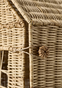 Rustic Rattan House Shape <b>Storage</b> <b>Basket</b> Woven <b>Toys</b> <b>Basket</b> Decorative Organizer Perfect For Nursery Playroom Decor - Product Image 4